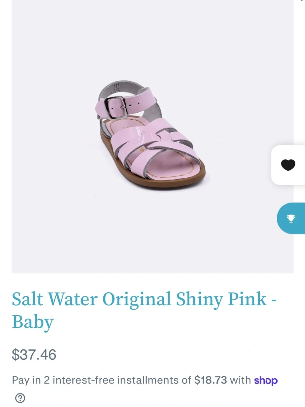 Pink Saltwater sandals